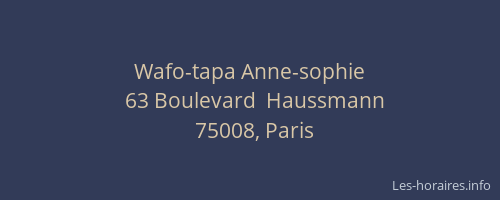 Wafo-tapa Anne-sophie