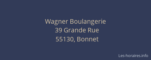 Wagner Boulangerie