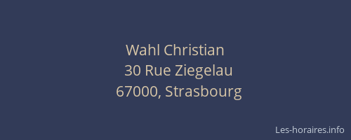Wahl Christian