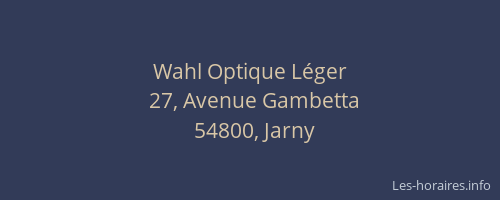 Wahl Optique L&eacute;ger