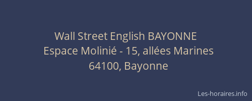Wall Street English BAYONNE