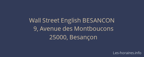 Wall Street English BESANCON