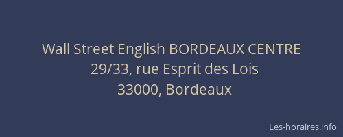 Wall Street English BORDEAUX CENTRE