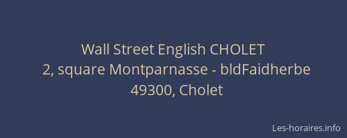 Wall Street English CHOLET