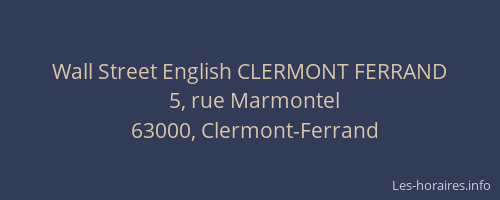 Wall Street English CLERMONT FERRAND