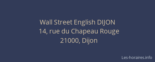 Wall Street English DIJON