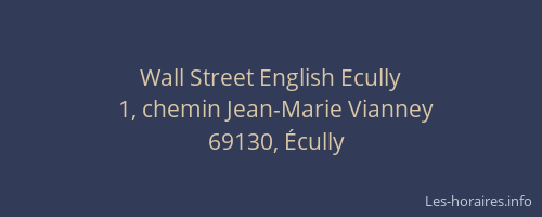 Wall Street English Ecully