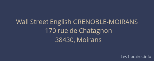 Wall Street English GRENOBLE-MOIRANS