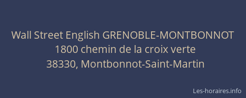 Wall Street English GRENOBLE-MONTBONNOT