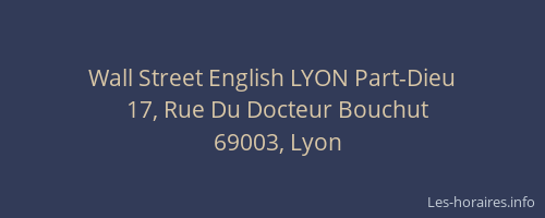Wall Street English LYON Part-Dieu