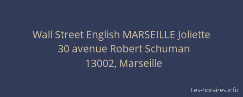 Wall Street English MARSEILLE Joliette
