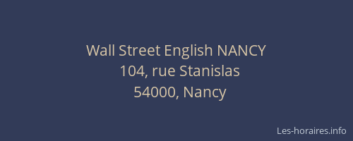 Wall Street English NANCY