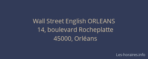 Wall Street English ORLEANS