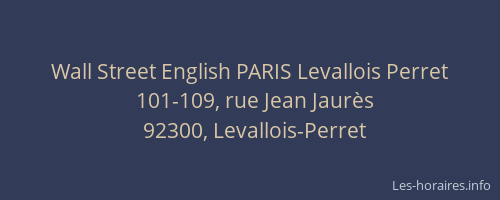 Wall Street English PARIS Levallois Perret