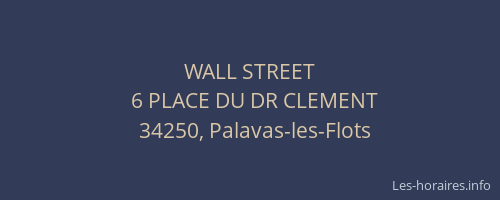 WALL STREET