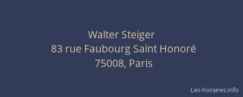 Walter Steiger