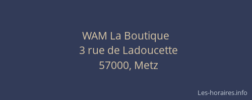 WAM La Boutique