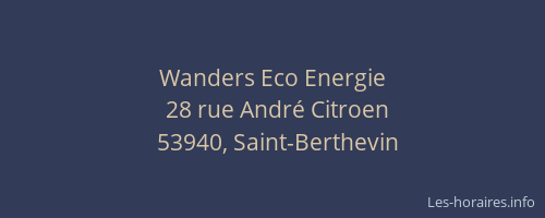 Wanders Eco Energie