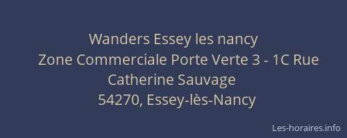Wanders Essey les nancy