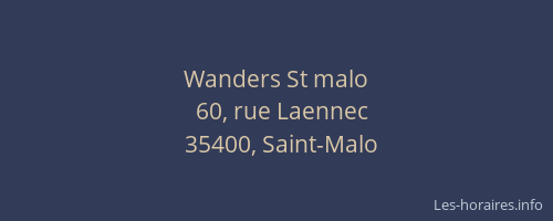 Wanders St malo