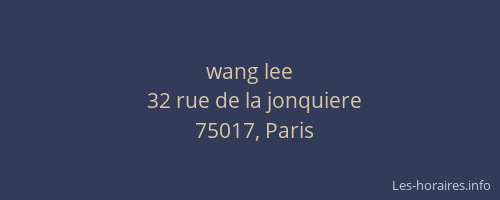 wang lee