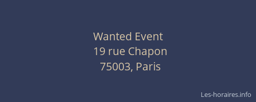 Wanted Event