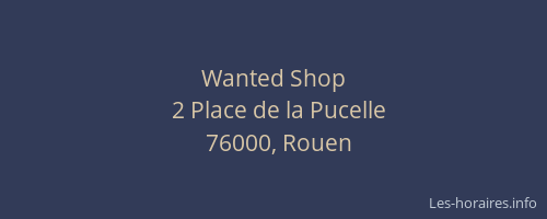 Wanted Shop