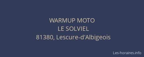WARMUP MOTO