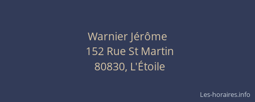 Warnier Jérôme