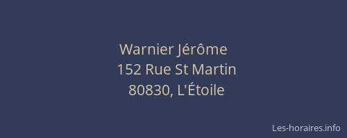 Warnier J&eacute;r&ocirc;me