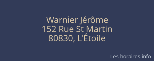 Warnier Jérôme