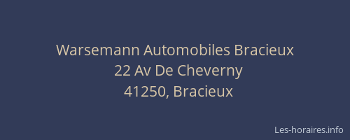 Warsemann Automobiles Bracieux