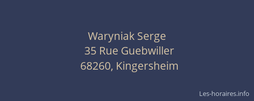 Waryniak Serge