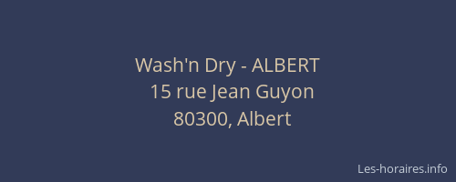 Wash'n Dry - ALBERT