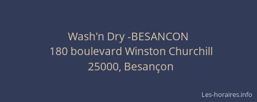 Wash'n Dry -BESANCON