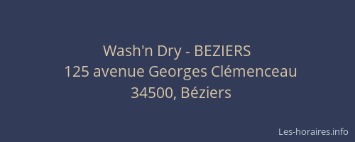Wash'n Dry - BEZIERS