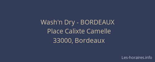 Wash'n Dry - BORDEAUX