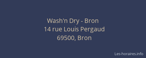 Wash'n Dry - Bron