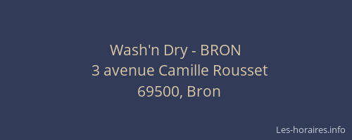 Wash'n Dry - BRON