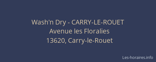 Wash'n Dry - CARRY-LE-ROUET