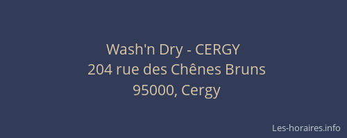 Wash'n Dry - CERGY