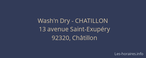 Wash'n Dry - CHATILLON