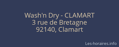 Wash'n Dry - CLAMART