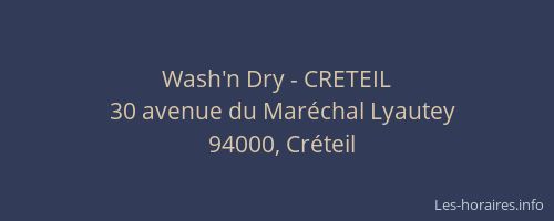Wash'n Dry - CRETEIL