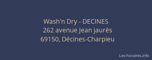 Wash'n Dry - DECINES