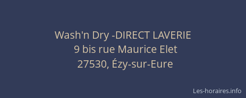 Wash'n Dry -DIRECT LAVERIE
