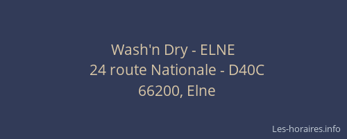 Wash'n Dry - ELNE
