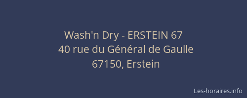 Wash'n Dry - ERSTEIN 67