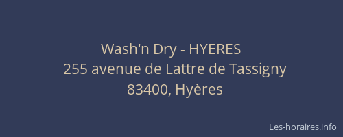 Wash'n Dry - HYERES