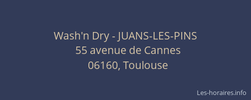 Wash'n Dry - JUANS-LES-PINS